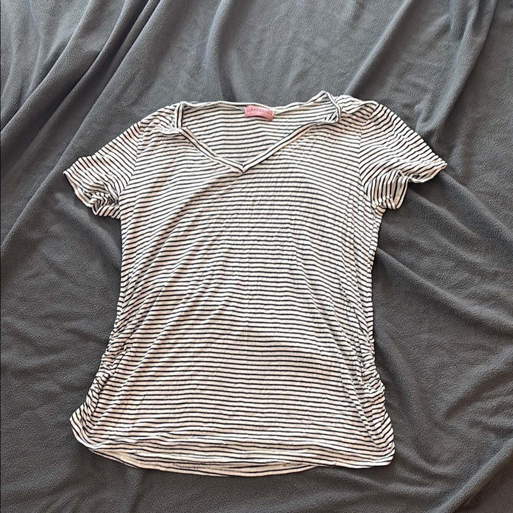 Striped V-Neck T-Shirt